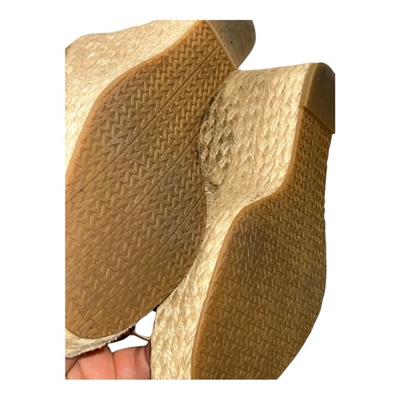 Michael Kors Holly Sandals Women's Size 6M Brown Rope Trim Wedge Heel - Picture 9 of 15